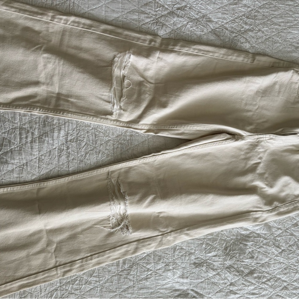 Bershka Cream Chinos Relaxed Fit